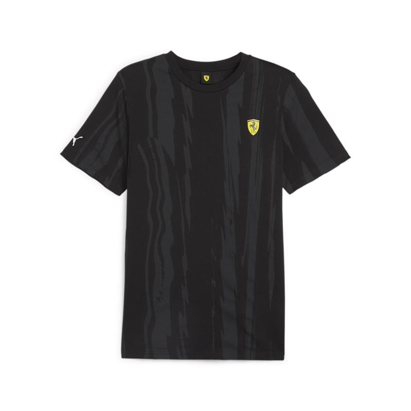 PUMA Mens Scuderia Ferrari Race Graphic Crew Neck Short Sleeve Casual Tops Casual - Black