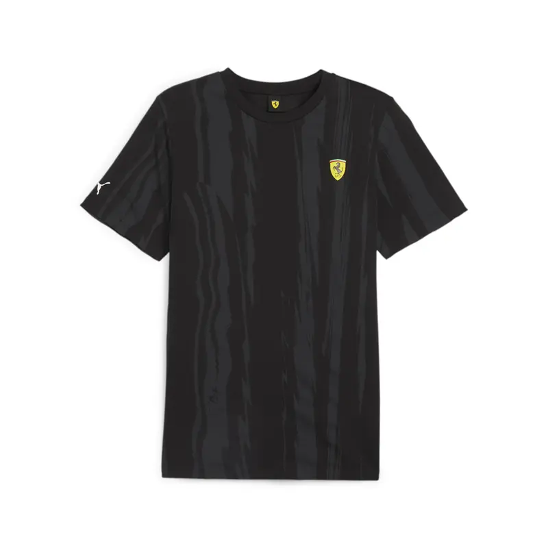 PUMA Mens Scuderia Ferrari Race Graphic Crew Neck Short Sleeve Casual Tops Casual - Black