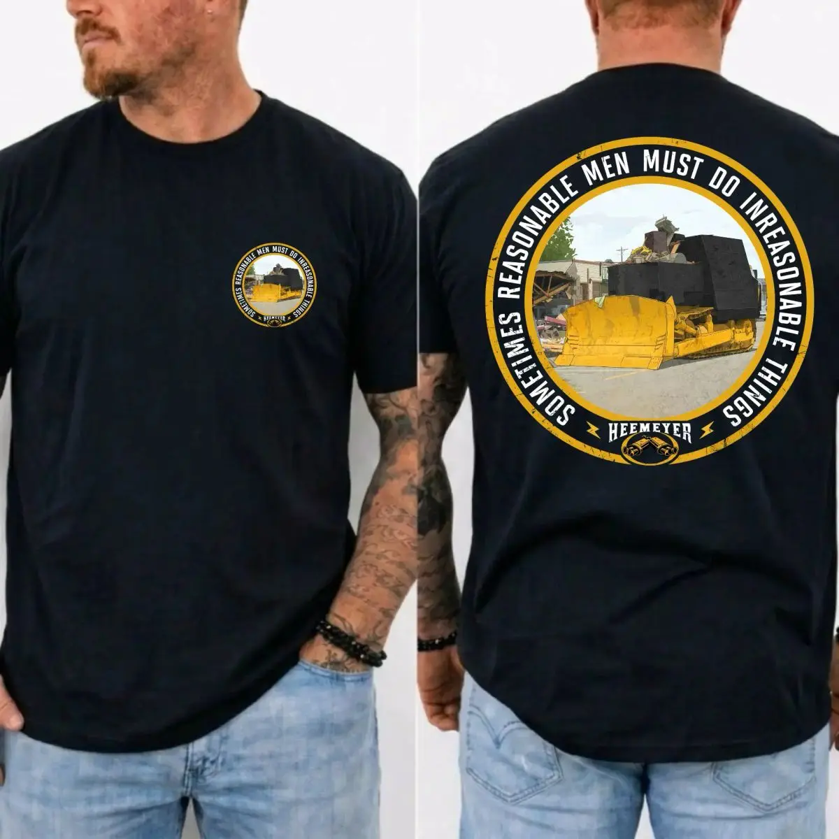 Marvin Heemeyer Two Sides Shirt, Killdozer Tee, Lets Go Brandon, Truck Trudeau, Libertarian Gift, Heemeyer Demolition, Unisex Sweater Pullover Tee