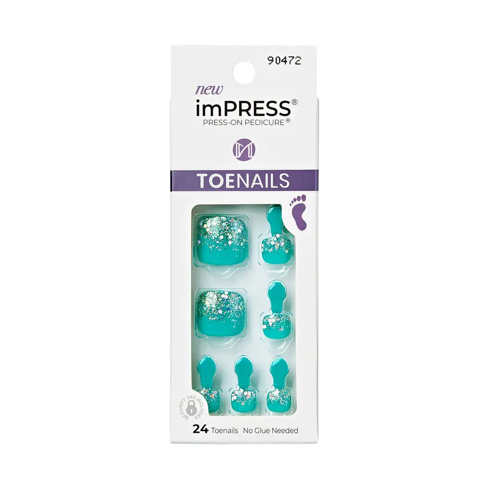 KISS imPRESS Toe Nails - Sparkling Mint