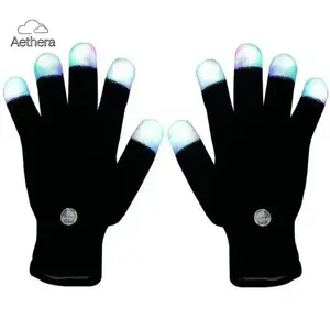 Aethera 2026 New Arrival LED Light-Up Finger Gloves Flashing Glow Rave Gloves Perfect for Parties Concerts & Nighttime Fun TikTok Shop Black Friday & Christmas