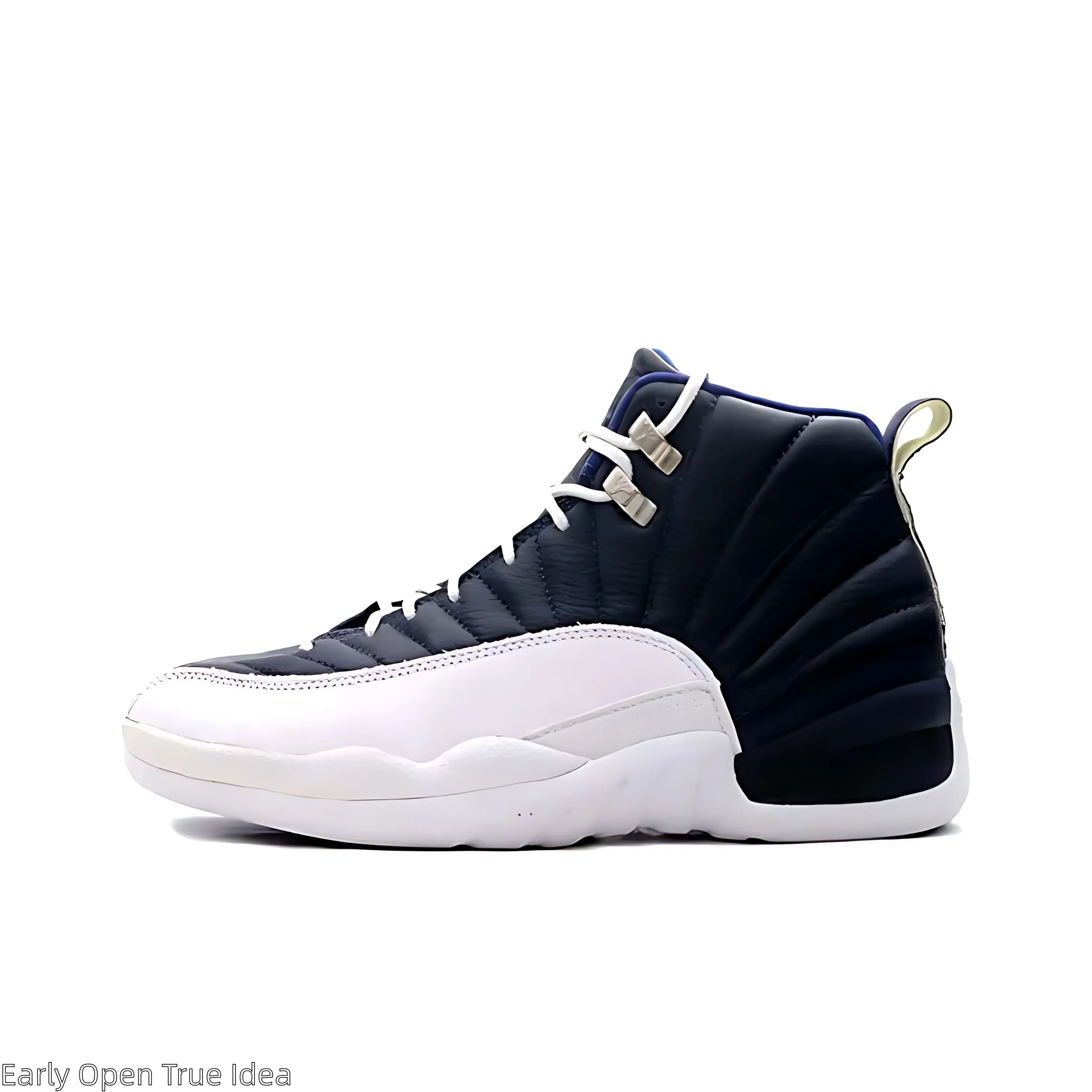 Premium Smooth Cowhide Navy Upper White Midsole Gold Hardware Details Unisex High Top Cushioned Performance Trainers Vintage Basketball Campus Streetwear Sneakers Brand New Sealed Packaged with Original Shoe Box Sleek Elegant Casual Shoes