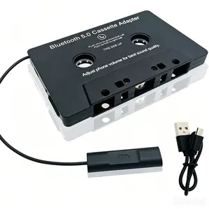 Bluetooth 5.0 Car Cassette Adapter - Vehicle Audio Stereo Accessory with MP3 Playback, Handsfree Calling, Phonebook Access