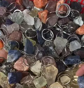 8PCS Seven chakras crystal diy pendant Ordinary Key tool