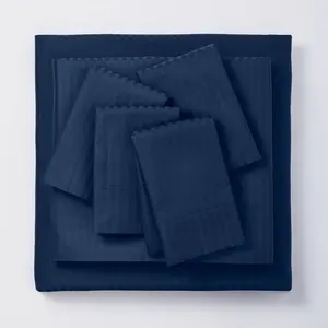 Threshold 400 Thread Count Cotton Damask 6PC Sheet Set Sophisticated