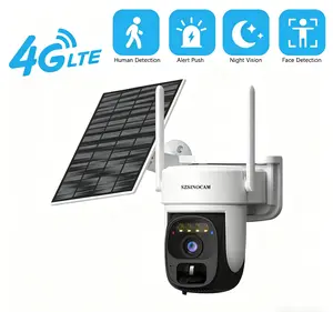 Beenocam 4G LTE 2K Solar Outdoor Security Camera--White Wireless Surveillance Camera, IP66 Waterproof, PIR Human Detection, Two-Way Audio, Night Vision, Remote Monitoring