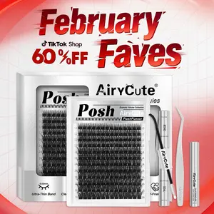 Posh | Voluminous Queen Lashes | Unstoppable Lashes You've Been Waiting For | Lashes with Ultra-Dense, Waterproof, Long-Lasting Lashes | Volume Style | Beginner-Friendly DIY Lashes for a Flawless | Trendy & Must-Have Clusters