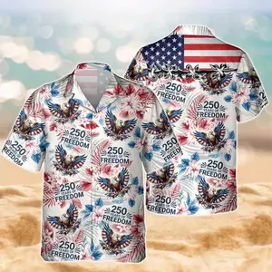 250 Years of Freedom Hawaiian Shirt, Patriotic Floral Eagle Aloha Shirt, USA 1776 2026 Shirt, American Flag Tropical Shirt #   TikTokMadeMeBuyIt #   TikTokShop #   USA 250th