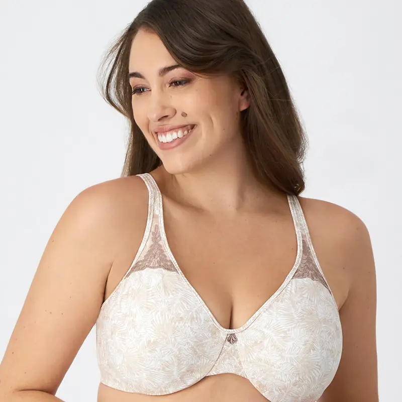 Bali Underwire Minimizer Bra Passion for Comfort Lace Everyday Full Coverage Fully Adjustable Straps Womenswear DF3385