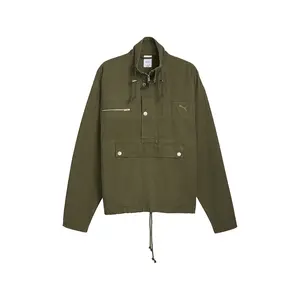 PUMA Mens Represent Half Quarter Zip Jacket Athletic Outerwear Casual - Green