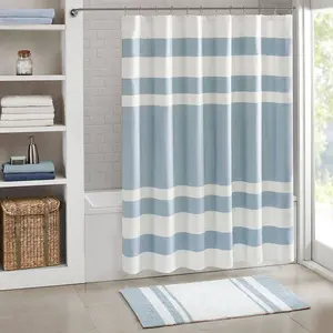 Madison Park 72"x78" Shower Curtain with 3M Treatment Blue