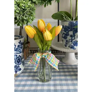 Yellow Tulips In Jar