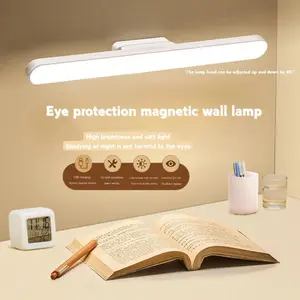 Student Desk Lamp USB Rechargeable Magnetic Eye Protection LED Bedside Light Adjustable Touch Control Table Lamp Dormitory Reading Lamp