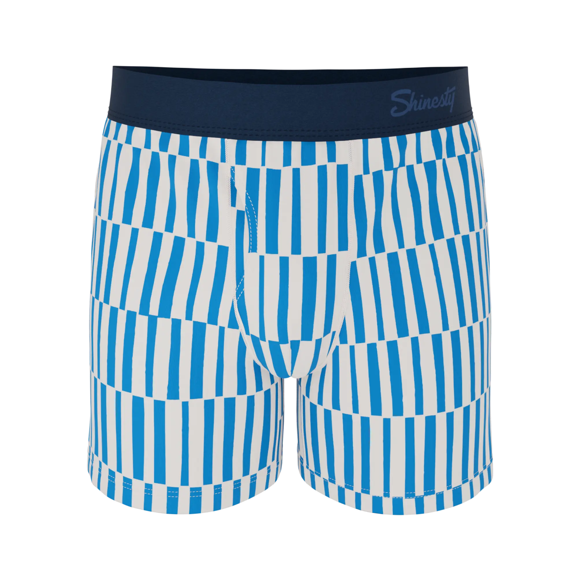 The Hamptons | Shinesty Blue Mosaic Stripe Boxers