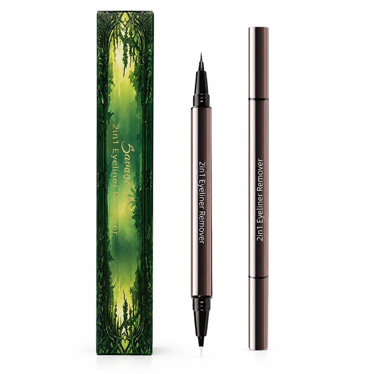 2-in-1 Dual-Ended Liquid Eyelinerfor Beginners I Easy Glide, Waterproof & Lasts24 Hours I Cruelty-Free