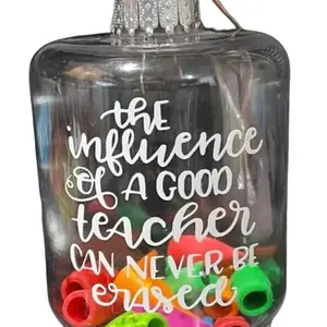 Personalized Teacher appreciation Ornament| Custom Ornament| Teachers Gift | Educators | Teachers | Eraser ornament|Teacher Christmas Gift Decor