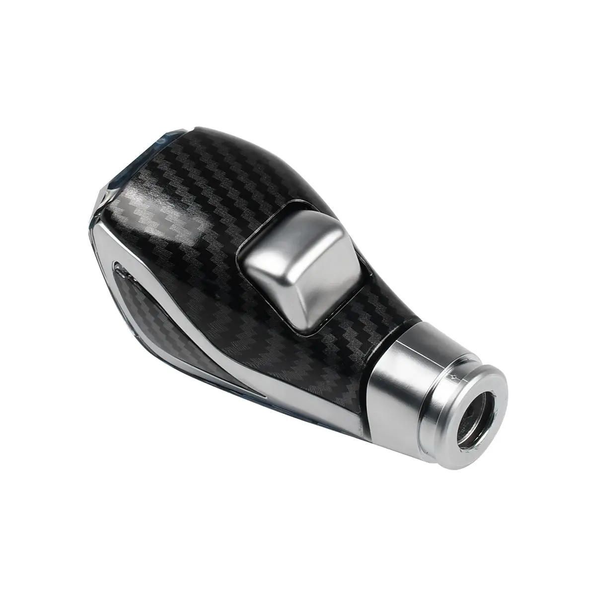Car Gear Shift Knob, Shifter Knob, Carbon Fiber Pattern Car Gear Shift Knob with Manual/Automatic Mode Switch Button, Car Interior Kit, Car Accessories