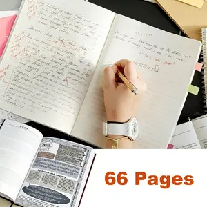 Pocket Store Gifts Idea,66 Pages Bible Notebook PU Leather Cover Notebook, Daily Journal for Personal Reflections, Daily Notes & Thought Recording, Portable Writing Notebook for Daily Use