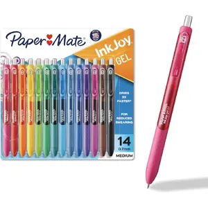 Paper Mate InkJoy Gel Pens, Assorted, Medium Point (0.7mm), 14 Count - Smooth Writing, Back to School, Teacher Supplies, Journaling, Note-Taking, Doodling
