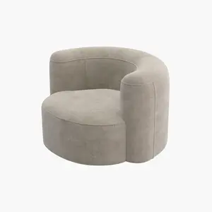 Mellow Velvet Curved Lounge Chair by Acanva