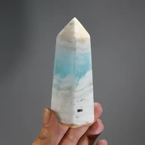 4in AAA Caribbean Blue Calcite Crystal Tower, Pakistan