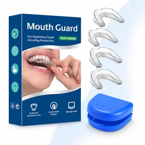 Mouth Guard for Grinding Teeth at Night, Professional-Fit Dental Guard for Sleep, Soft Comfortable Night Guard for Adults, Reusable Mouth Guard for Nighttime Protection