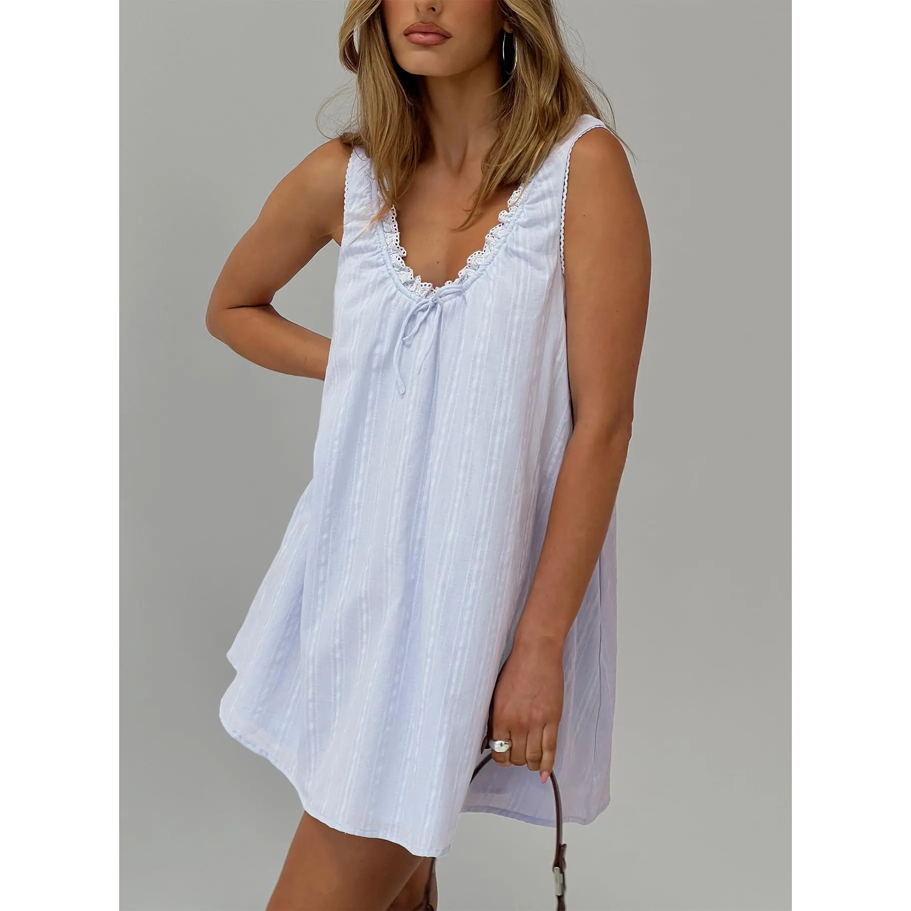 Antiquity Swing Mini Dress Blue