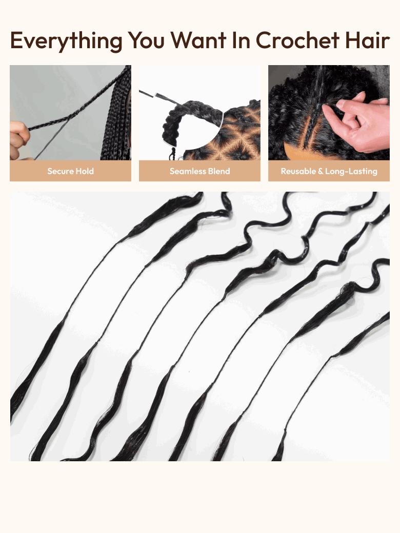 UNice Feather Crochet Hair Black Burmese Curly with Finger Coil Ends Human Hair Extension Invisible Knots Micro Ring Loop Hook & Slay #SpotlightDay#Summervibes