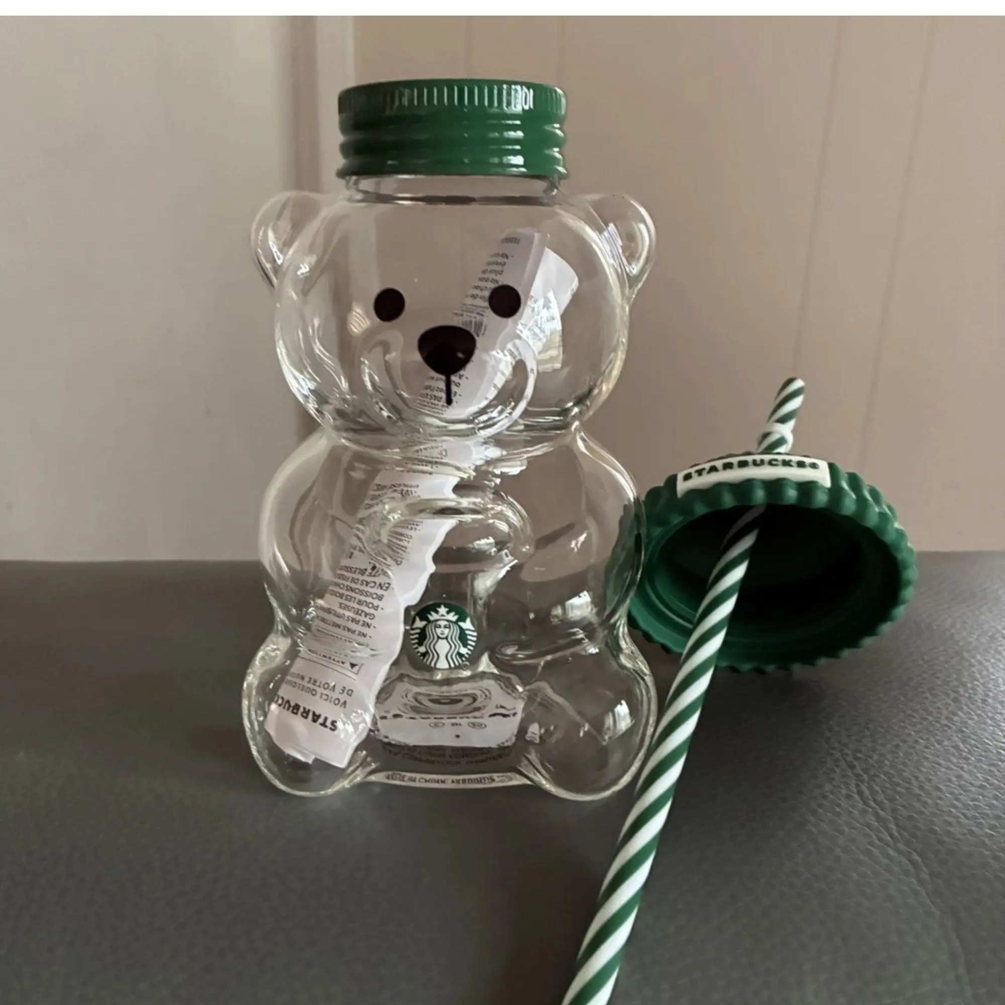 20oz Bear-Shaped Reusable Cold Cup, Kawaii Kitchenware Tumbler for Iced Coffee & Daily Use