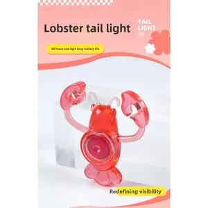 Lobster waterproof bicycle tail light high endurance mountain bike road bike night ride warning light riding equipment
