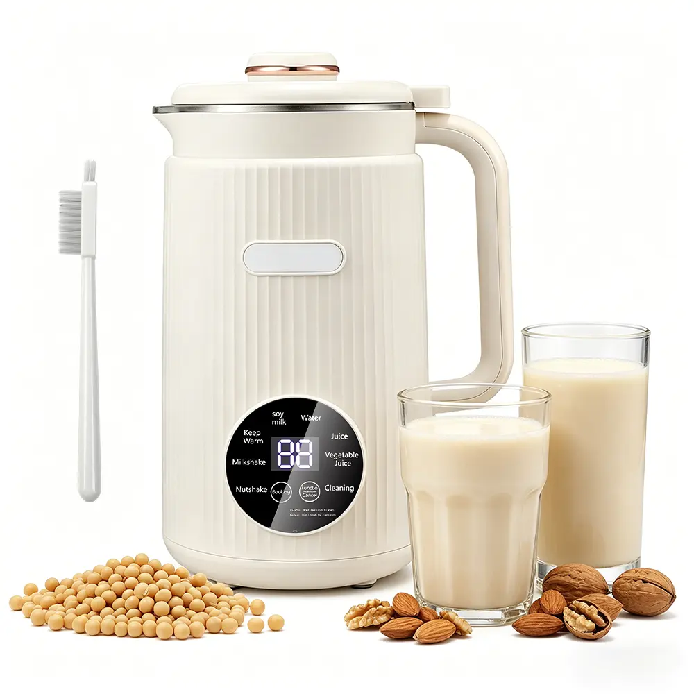 【Black Friday】 8-in-1 Automatic Nut Milk Maker - 27oz 48-Edge Stainless Steel Cutting System Kitchen Appliance, 1x High-Speed Blender with Almond Milk, Fruit Puree, Thick Smoothies, Delay Start, Keep Warm, Auto Clean for Families (1x Measuring Cup)