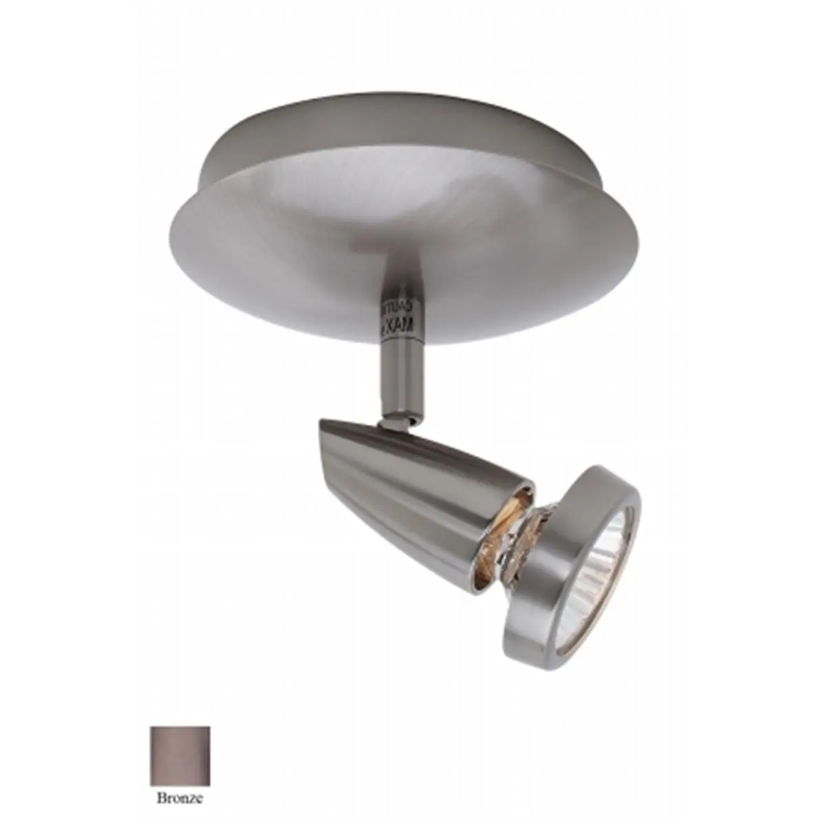 Mirage 1-Light Adjustable Swivel Metal Ceiling Spot Lamp - Bronze Finish, 5.63in Height, 6in Diameter, 50W Halogen Bulb, Indoor Kitchen Fixture Accessory, Includes Hooks, Fits Standard Installation, Ceiling Spots Lamps