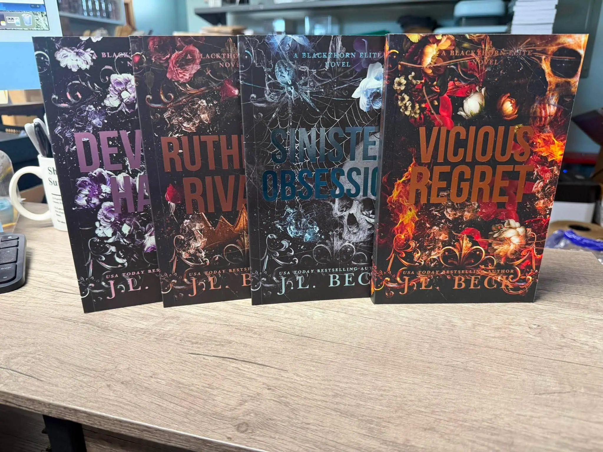 Blackthorn Elite Special Edition Paperback Bundle With Foil and Glided Edges by JL Beck – For Dark Romance Fans