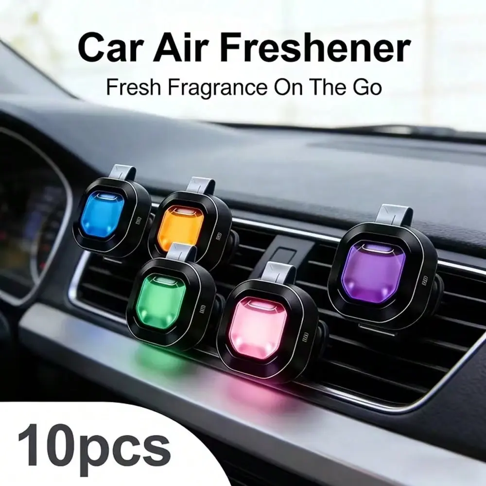 10pcs Car Air Freshener Vent Clips, Long-Lasting Scent, Freshening Air, Decorative Use, Vehicle & Home Ac Vents, 0.14 Oz, Auto Interior Accessories, Car Fragrance, Car Scents