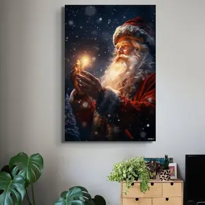 Magical Santa Christmas Wall Art Poster, Poster Wall Print, Christmas Style Art, Home Art Decor Holiday Art, Snow Art Poster