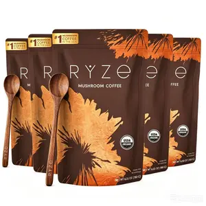 RYZE Mushroom Coffee 30 Servings with 6 AdaptogenicMushrooms MCT Oil & 2000mg Superfoods USDA OrganicUSA Grown Instant Coffee Healthcare Vitamin