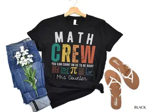 Math Teacher Shirt, Custom Math Crew Tshirt, Funny Math Gift for Teacher, Dream Team Math Shirt, Gift for Math Professor, Back to School Tee