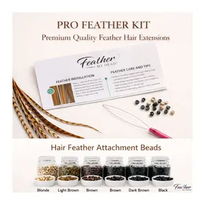 Feather My Head DIY Hair Feather Installation Kit – Micro Beads & Tool Set