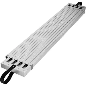 Aluminum Work Plank 6-9FT 8-13FT 9-15FT, 440 lbs Capacity Adjustable Work Platform, Skid-Proof Scaffold Plank Ladder Accessory for Indoor Outdoor Maintenance, Painting, Construction