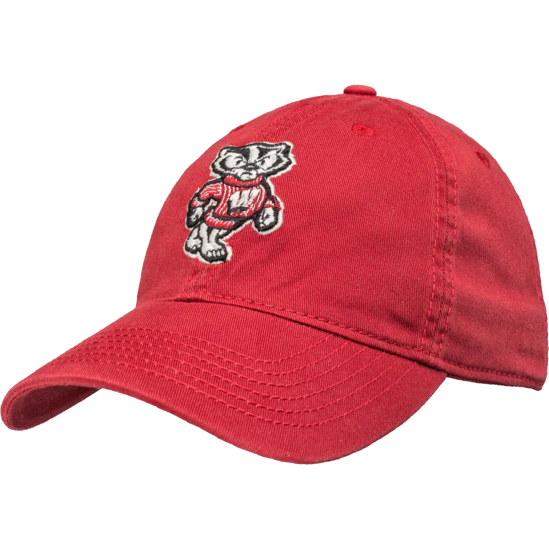 Legacy Adjustable Embroidered Bucky Badger Hat, Red Caps, Embroidered Caps