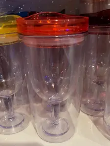 New 25 oz Wine Tumblers with Red Lid Perfect for Parties and Everyday Use High-Quality Insulated Tumblers