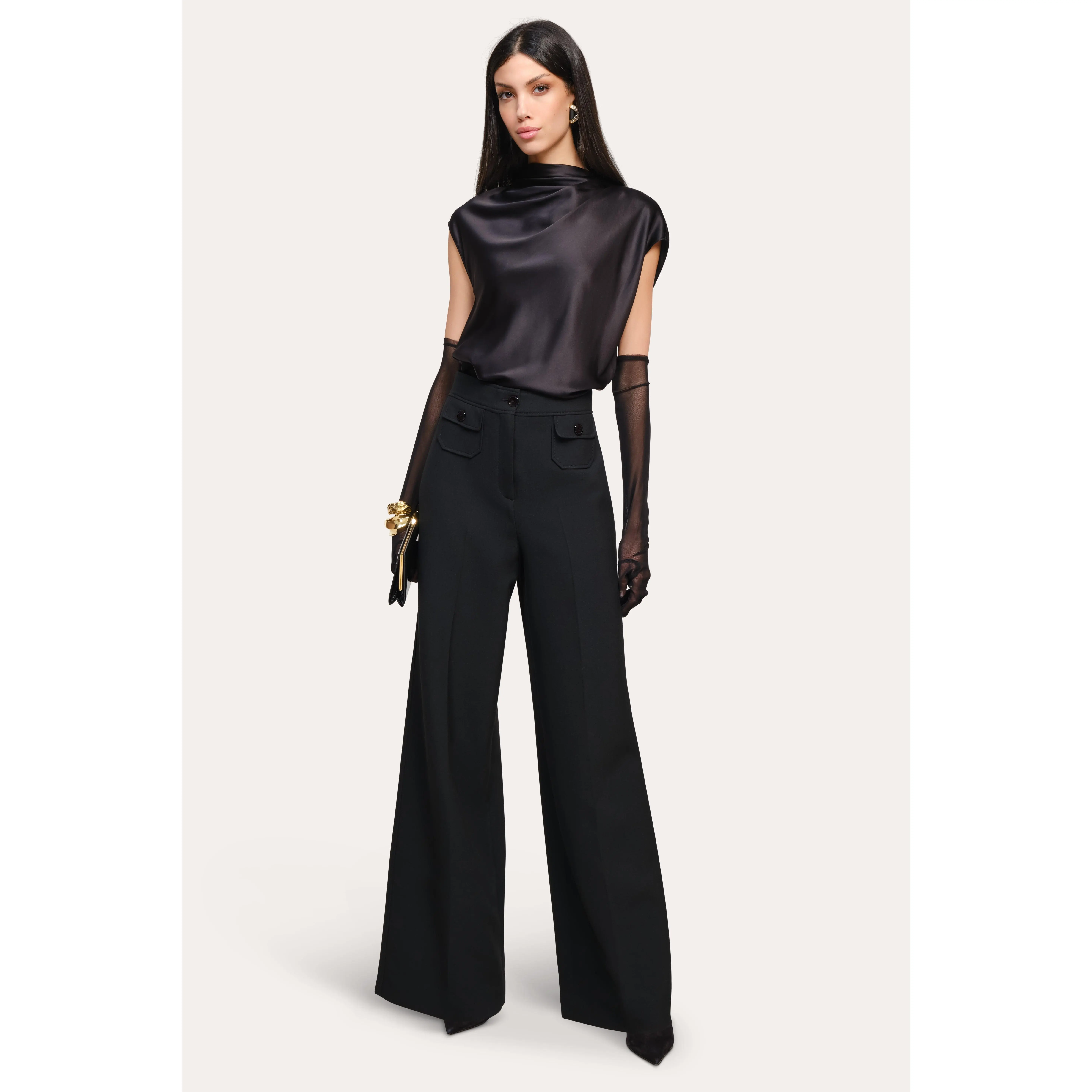 Diane Silk Draped Blouse Diane Silk Draped Blouse
