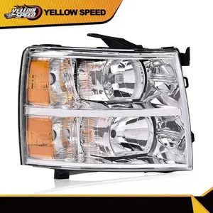 Fit For 2007-2014 Chevy Silverado Chrome/Amber Corner Headlight Lamp Right Side