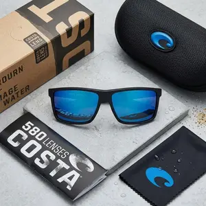 Costa Del Mar Polarized Sunglasses UV400 – Premium Box & Cloth Included, Dustproof, Windproof, Anti-Blue Light, Anti-UV, Gifts For Him