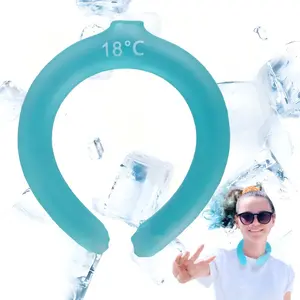 1Pc heatstroke cooling cold neck ring, wearable neck cooling ice pack - reusable cooling body cooler tube - neck cold gel wrap ice pack - perfect for athletes or outdoor workers