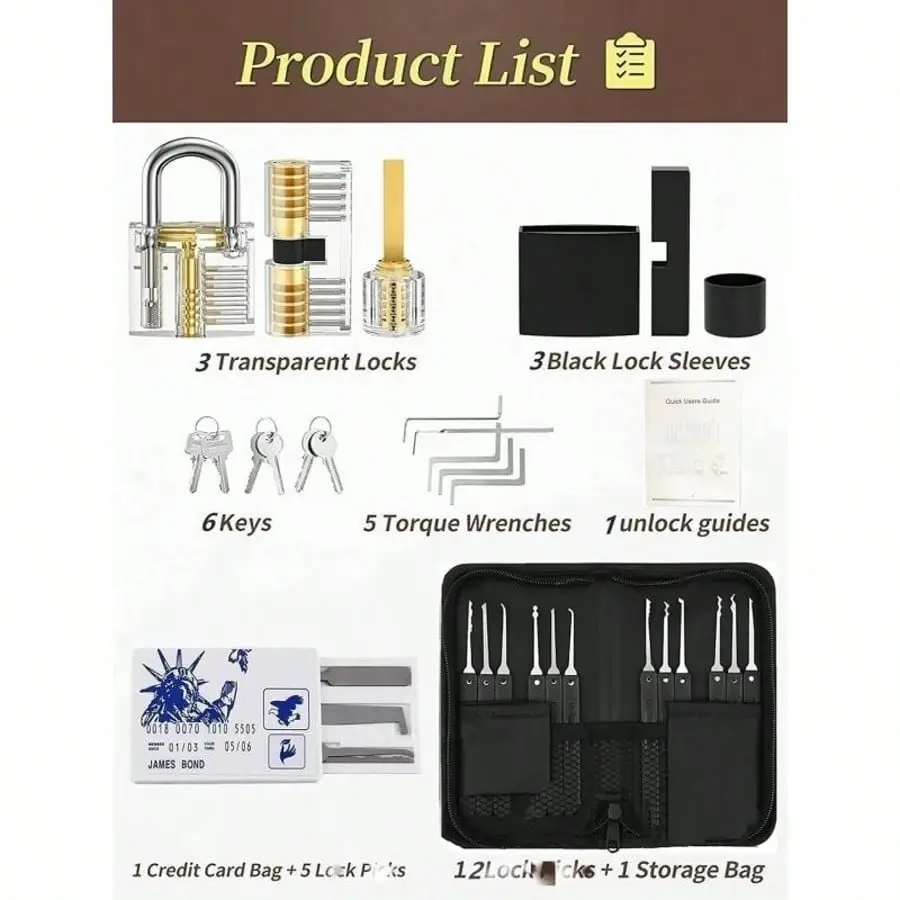 Outdoor 34pcs Brass Padlock Set Matched Keys General Security Locks, Durable Weather Resistant Heavy Duty Lock Kit
