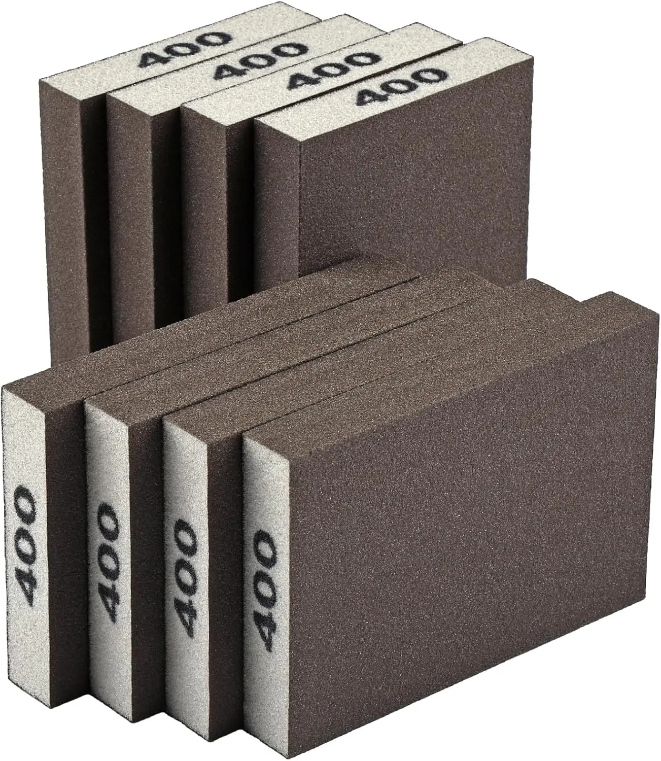 8 Pack Sanding Sponge, Sanding Blocks 400 Grit, Sand Paper for  Furniture, Sander Pads, Washable and  Sandpaper for Drywall Metal Glasses Repair (400 Grit)