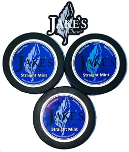 Jake's Mint Chew - Straight Mint - 3 pack - Longcut Jake's Mint Chew -  chew alternative teaza grinds quit dipping