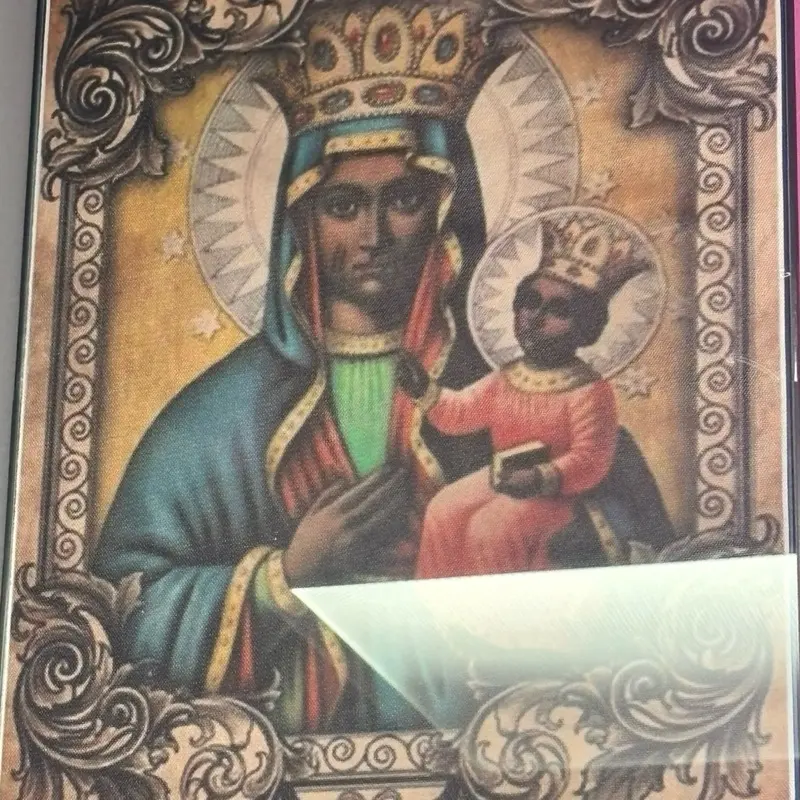 Erzulie Dantor Photo Plaque Black Madonna Photo Slate African Saint Barbara Erzulie Dantor VEVE Photo Slate with frame