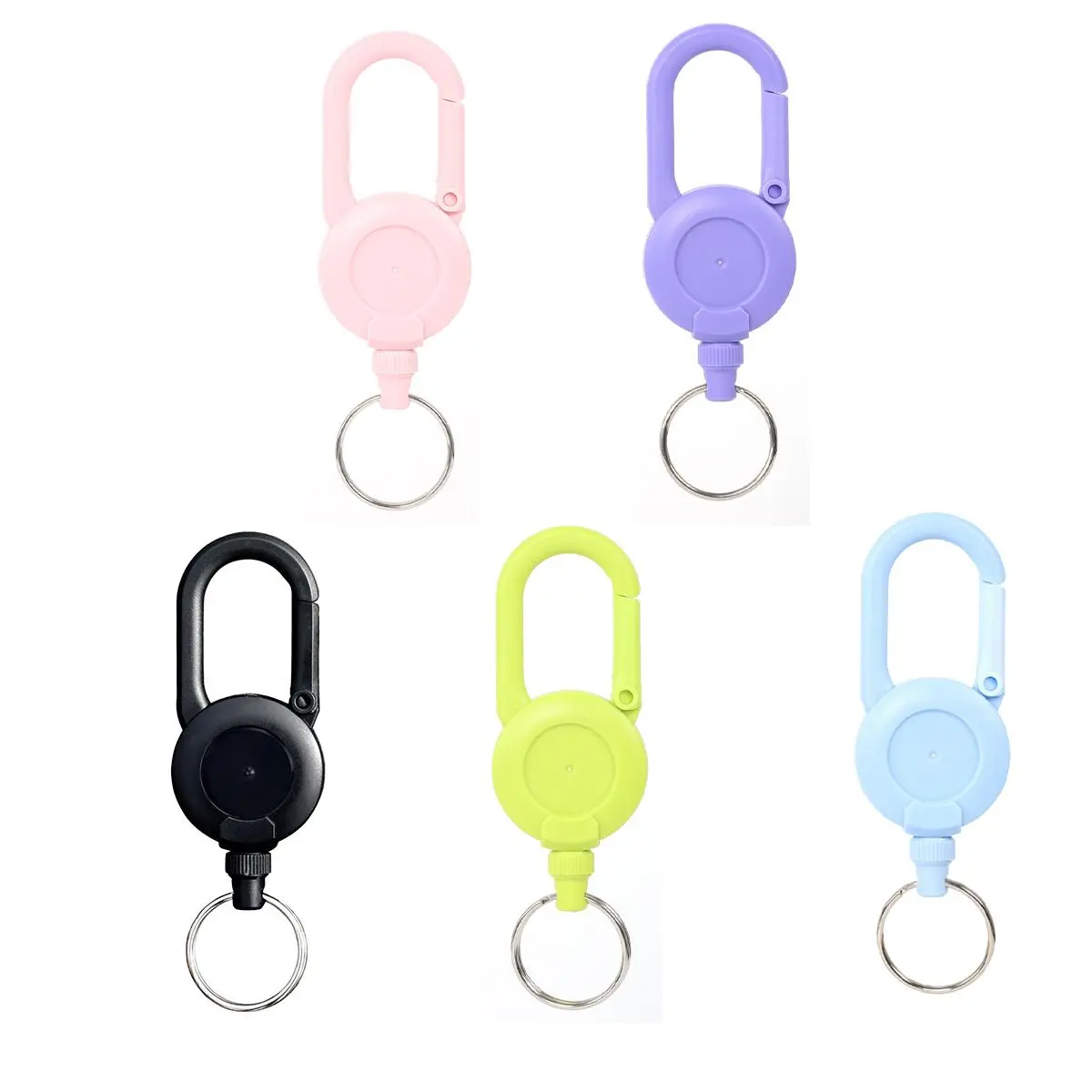 Retractable Keychain, 1 Count Id Badge Reel, Badge Reels Retractable, Portable Identification Badges Keychain, Identification Badges Supplies for Office, Camping, Fishing, Retractable Badge Holders
